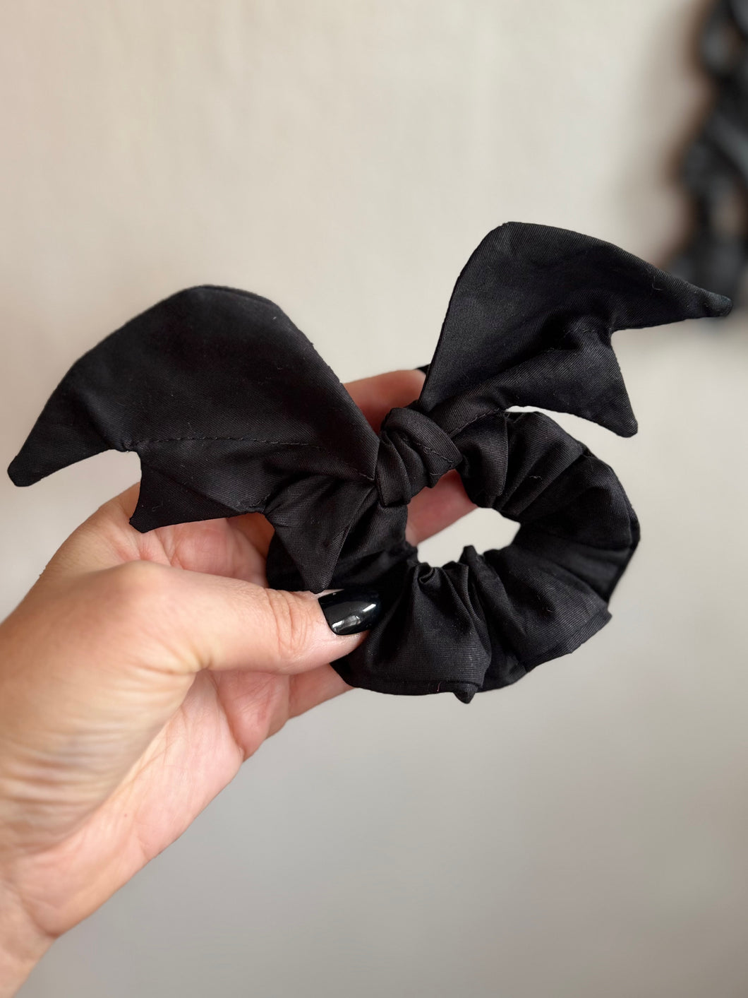 Bat Hair Scrunchie in Black
