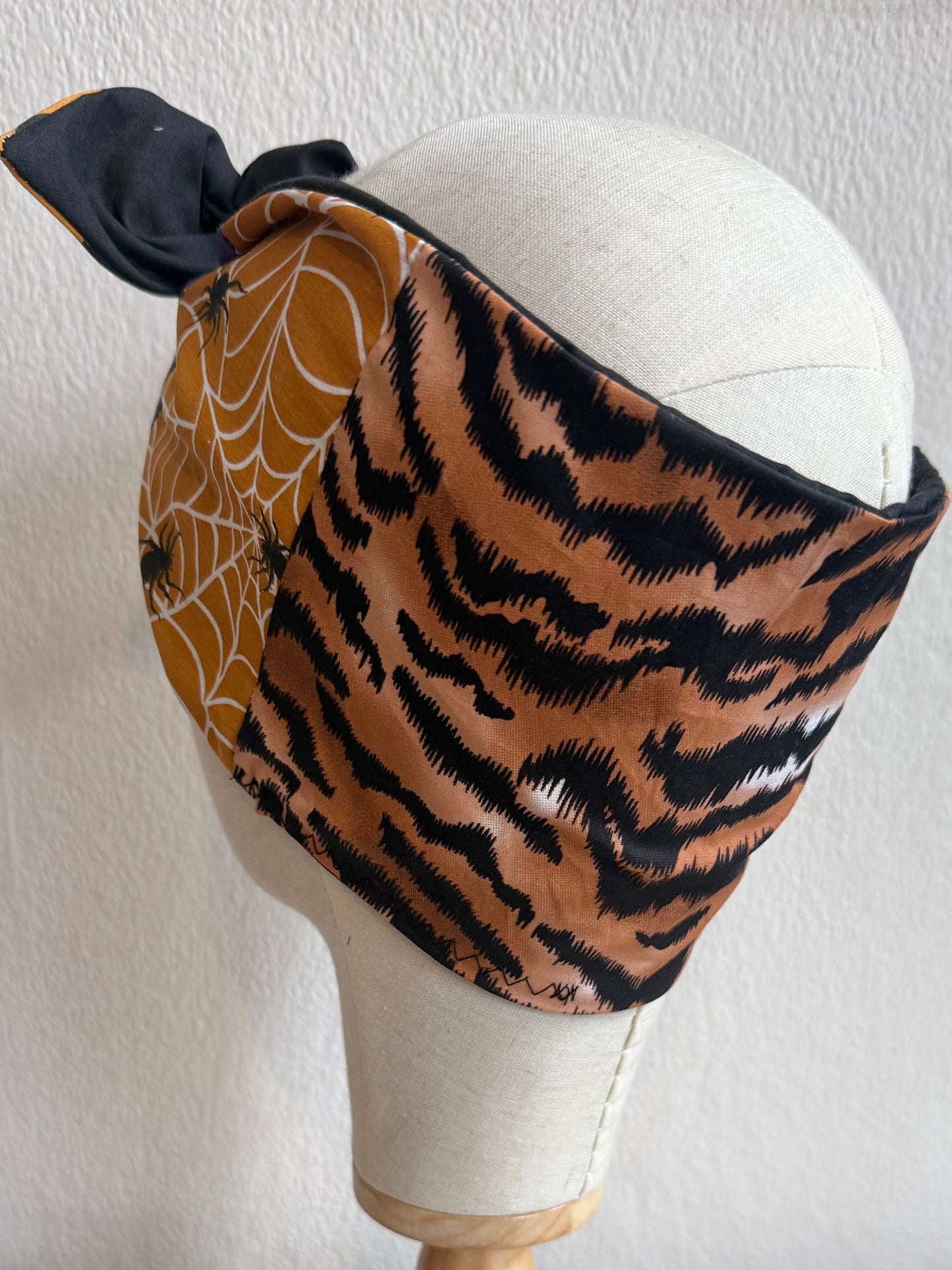 nostalgic 90s halloween summerween patchwork headscarf