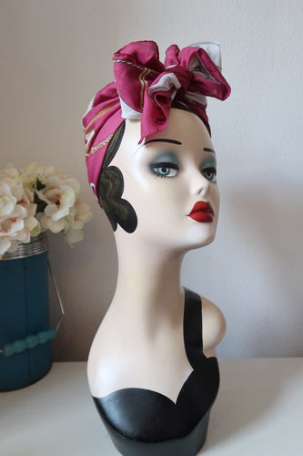 vintage scarf for 1940s turban tying  
