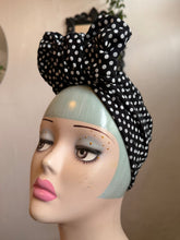 Load image into Gallery viewer, Polka dot rockabilly alternative turban headscarf