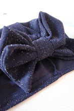 Load image into Gallery viewer, Navy sparkle vintage turban