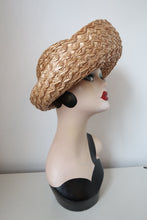 Load image into Gallery viewer, 1950s 1960s straw hat 