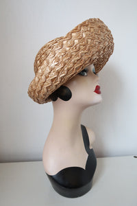 1950s 1960s straw hat 