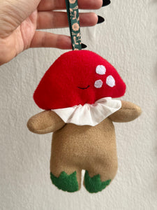 Cute mushroom cottagecore bag charm trinket 