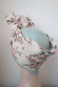SALE ITEM: WORKWEAR KNOT Vintage Style Pre-tied Headband in Pink Foral