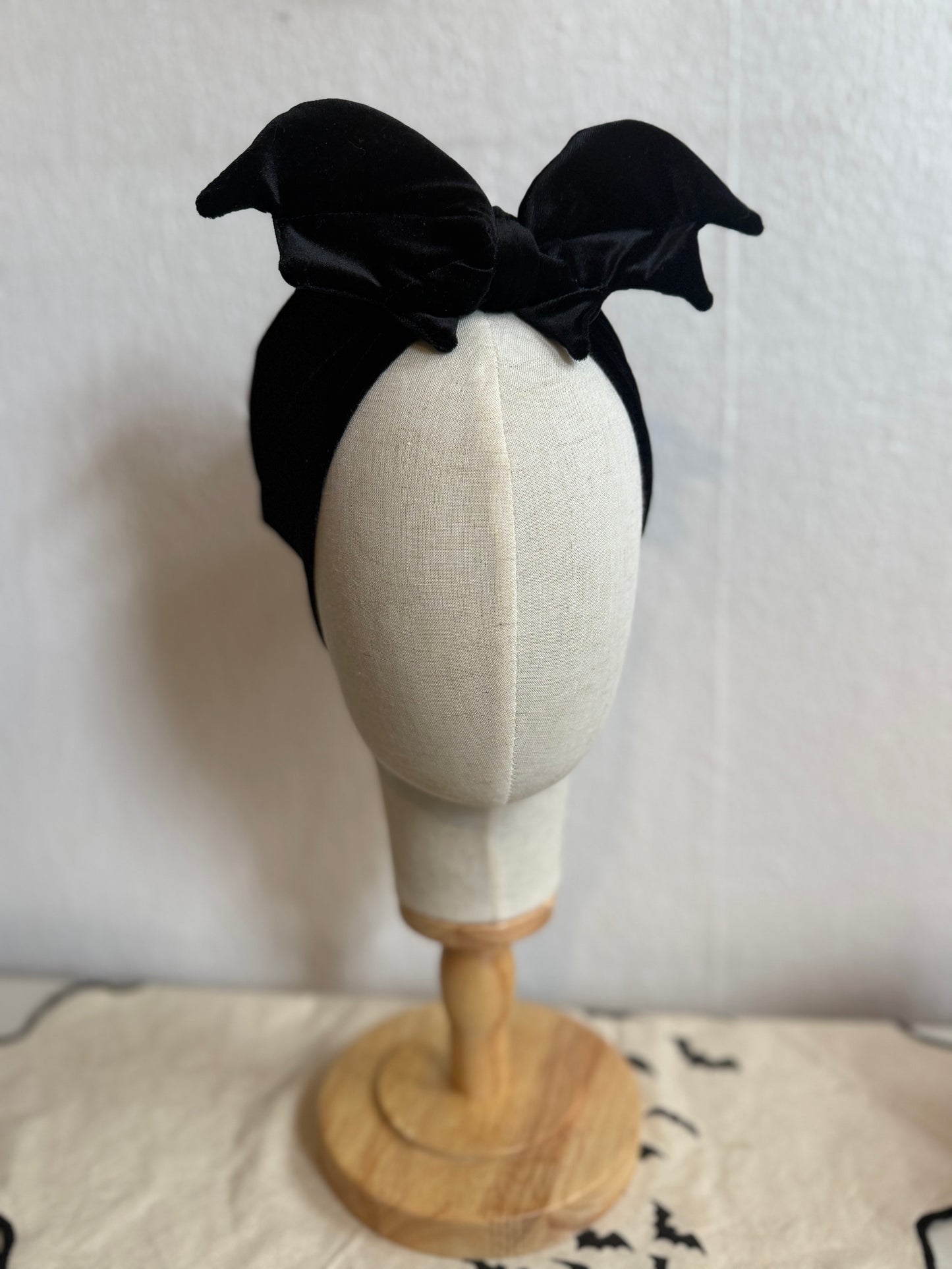 Black velvet gothic Halloween alternative fashion headband 
