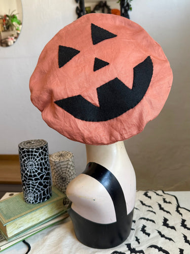 Gothic Halloween pumpkin beret 
