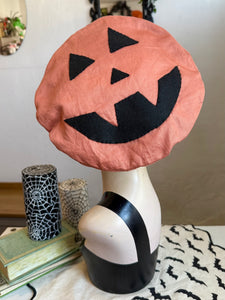Gothic Halloween pumpkin beret 