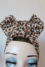 Load image into Gallery viewer, Vintage turban hat leopard print 