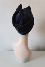 Load image into Gallery viewer, Navy Lurex turban