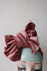 pink velvet turban