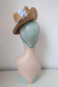 Handmade vintage straw hat 