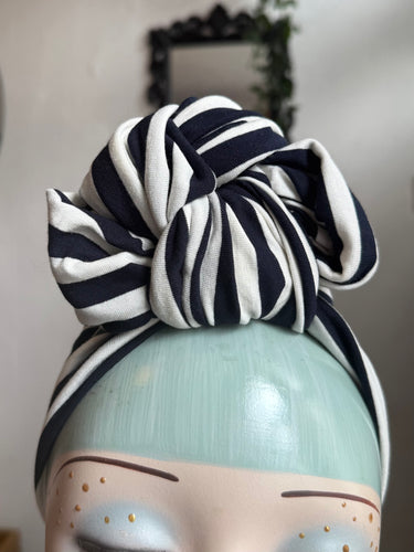Nautical striped rockabilly headband headscarf