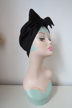 Load image into Gallery viewer, handmade halloween black bat turban 