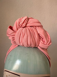 50% OFF SALE ITEM: Salmon Pink (Full Coverage) 1940s Style Pre-tied Turban