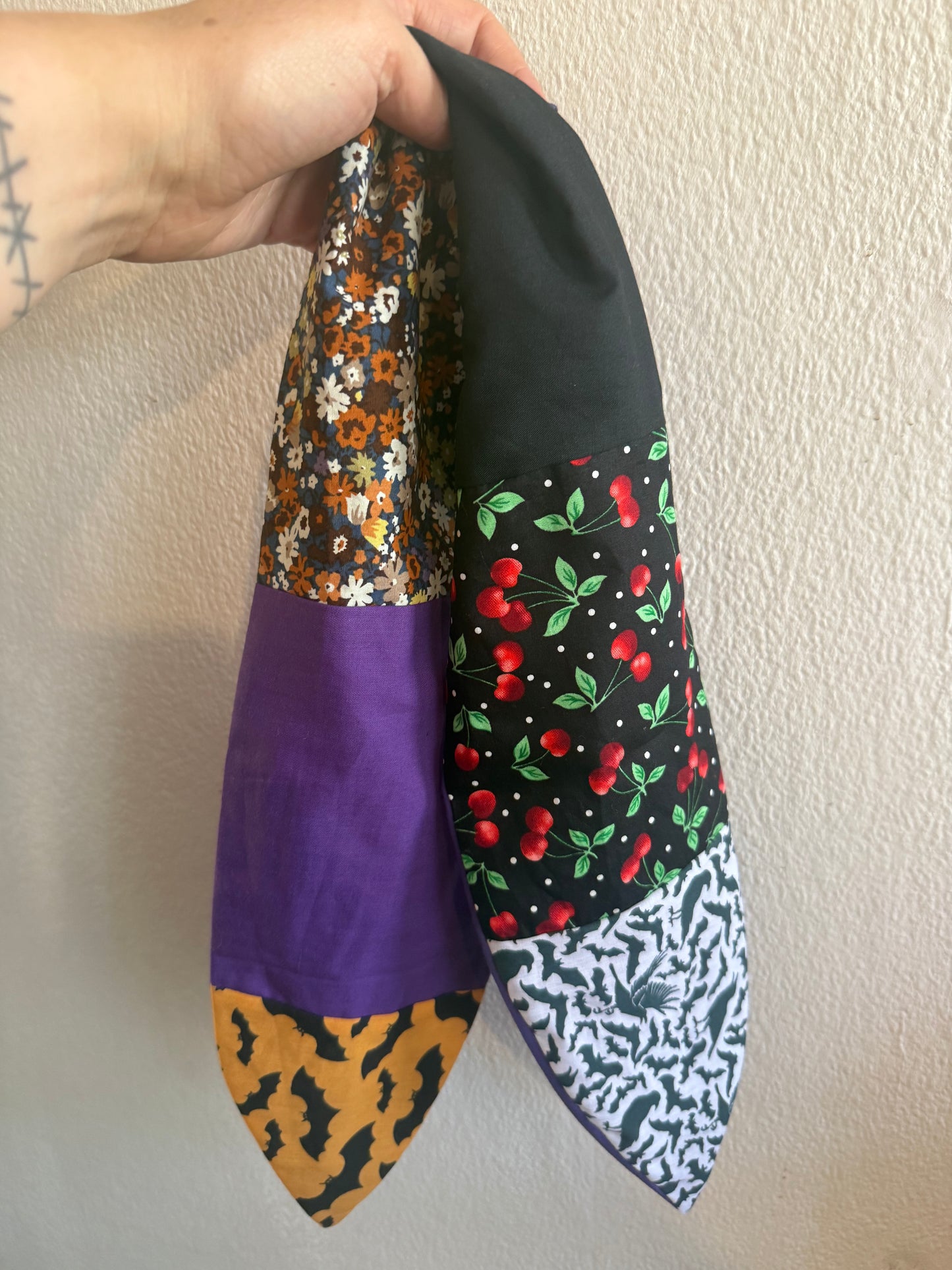 Patchwork Spooky Headscarf (self tie)