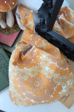 Load image into Gallery viewer, Handmade orange retro Upcycled 1970s Halloween pumpkin bag 