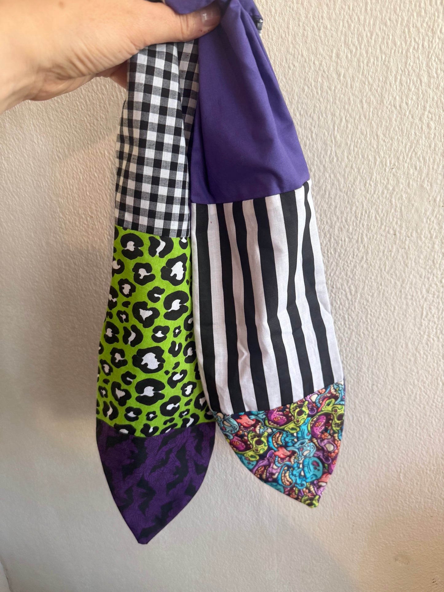 Patchwork Spooky Headscarf (self tie)