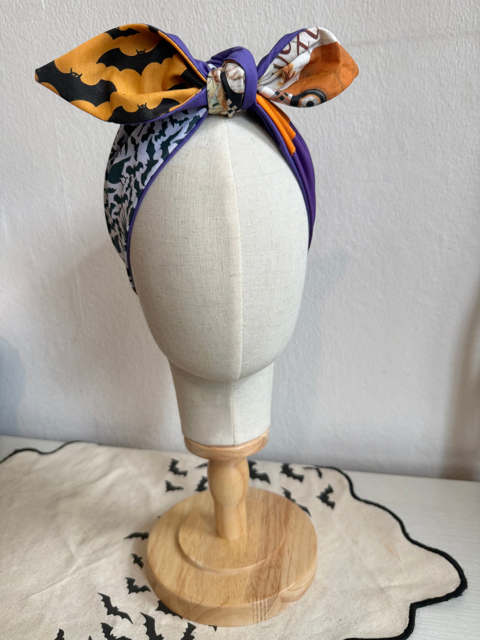 nostalgic 90s halloween summerween patchwork headscarf