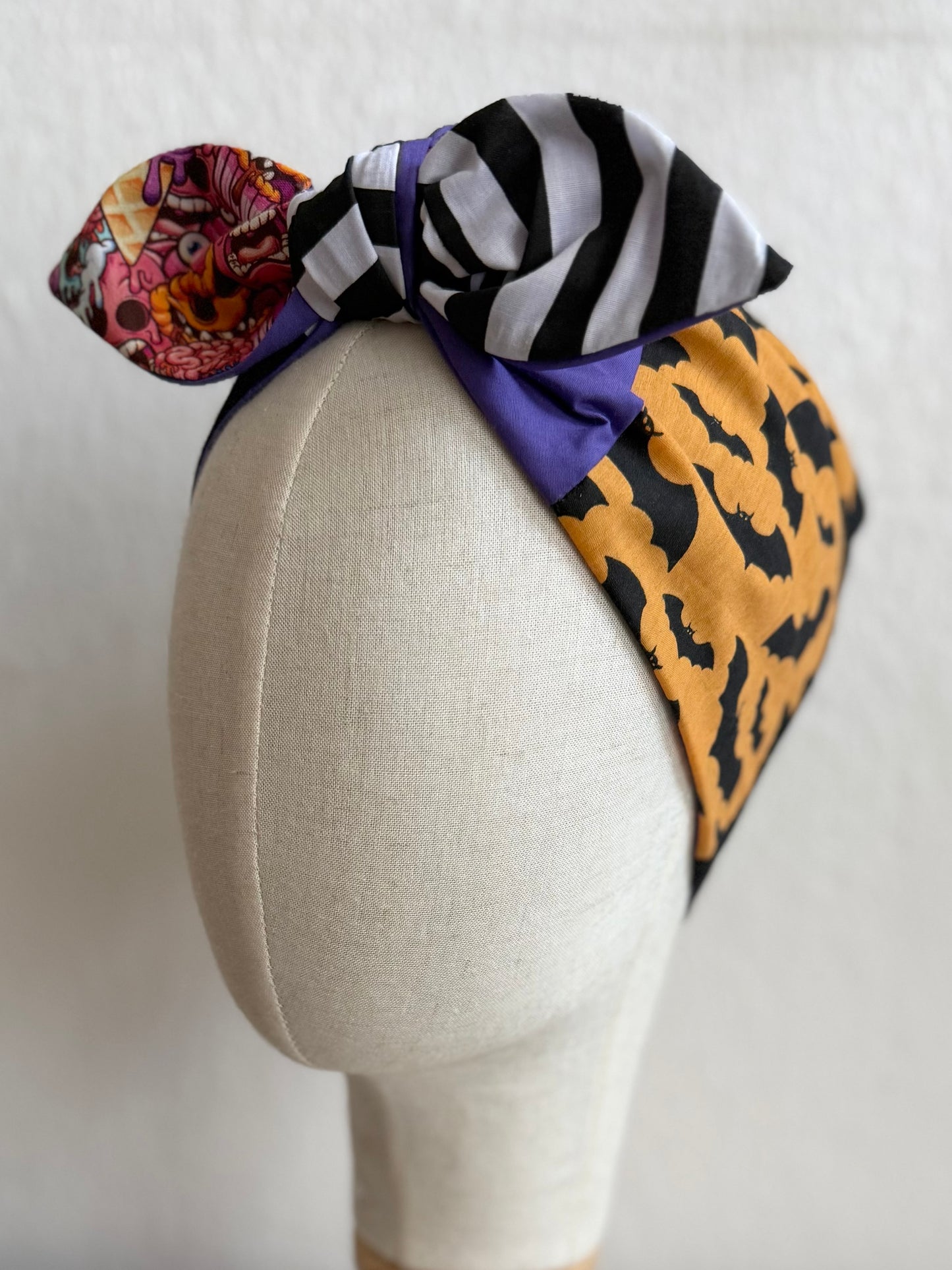 Patchwork Spooky Headscarf (self tie)