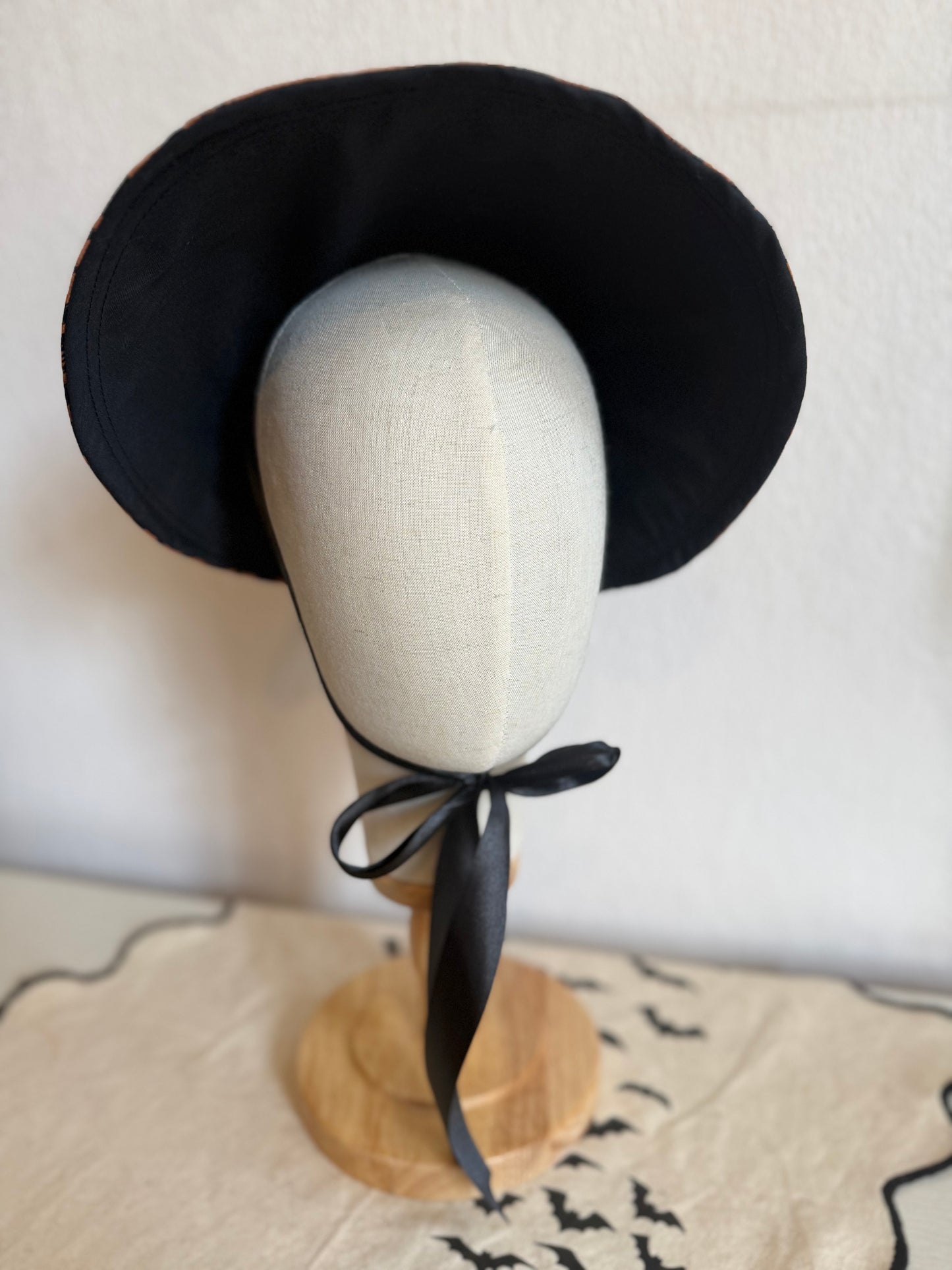Tiger Print/Black Handmade Sun Hat