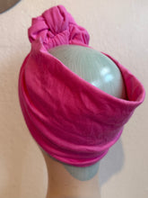 Load image into Gallery viewer, 60% OFF SALE ITEM: Pink Vintage Style Pre-tied Headband with Slouchy Knot