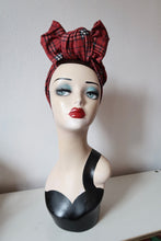 Load image into Gallery viewer, Red tartan Christmas turban
