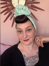 Load image into Gallery viewer, Woman wears mint vintage style headband 