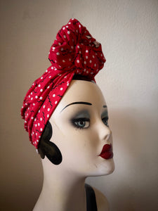 Heart print turban 