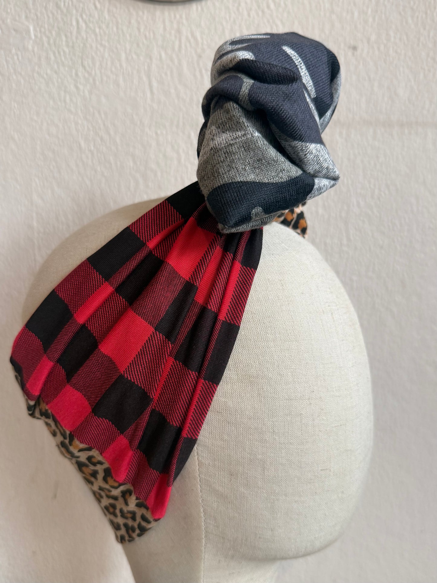 Punky Patchwork Pre-tied Headband