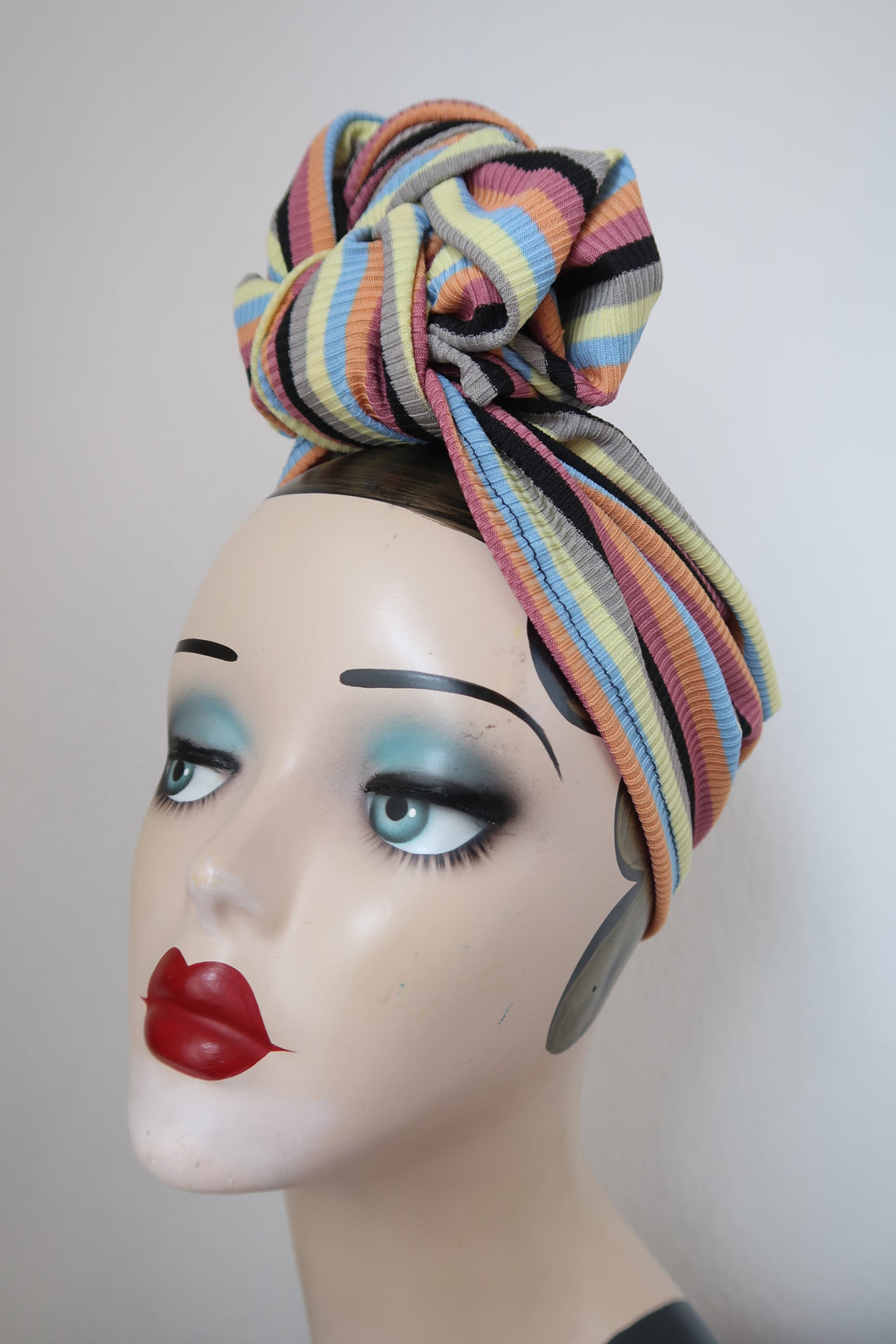 Striped vintage turban