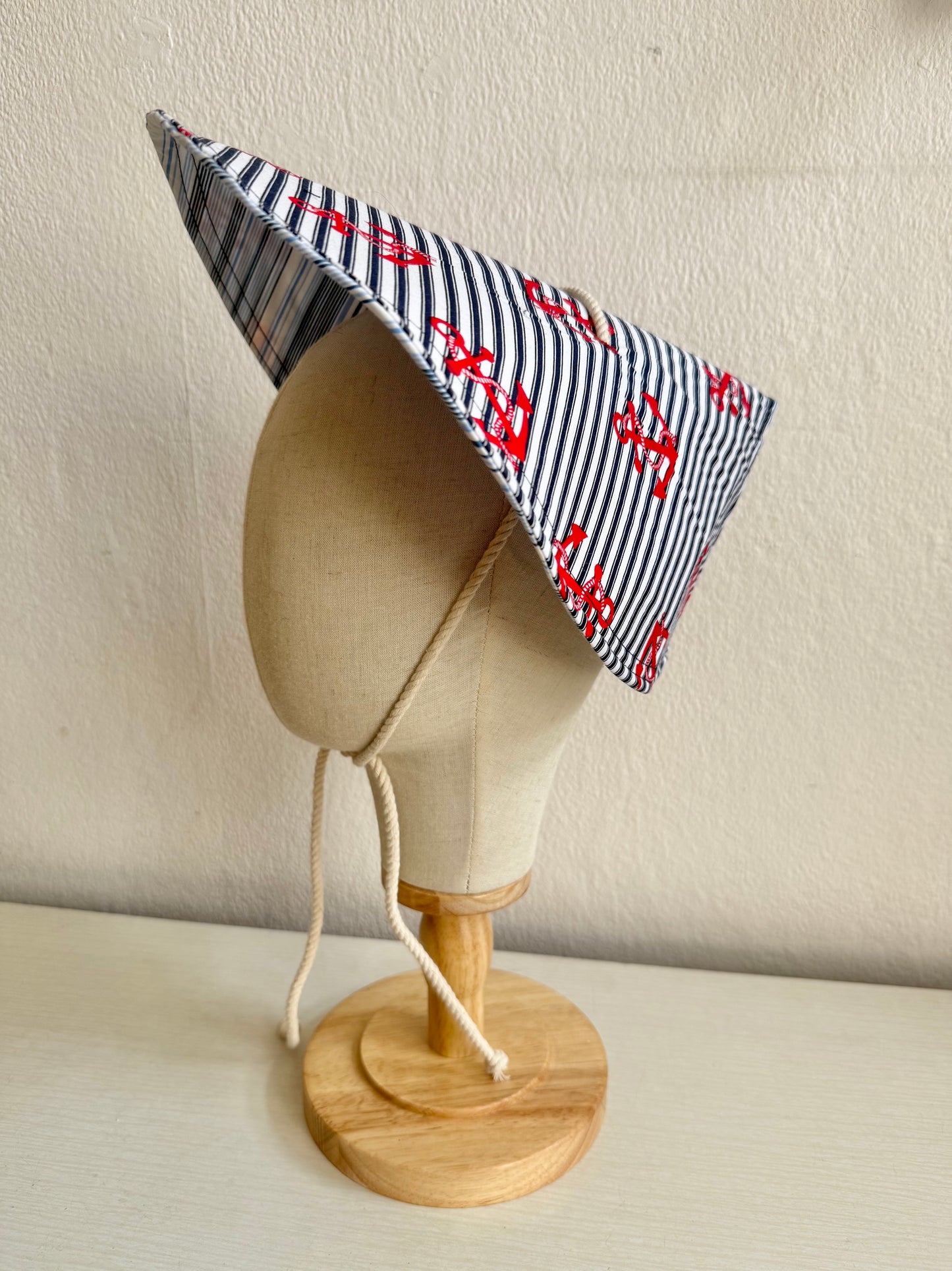 Nautical  vintage style sun hat 