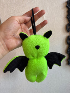 Bertie Bat Plush Bag Charm (made to order)