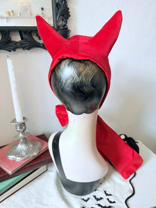 Handmade alternative fashion velvet devil horns