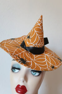 Fun spiderweb mini witch hat Fascinator alt fashion