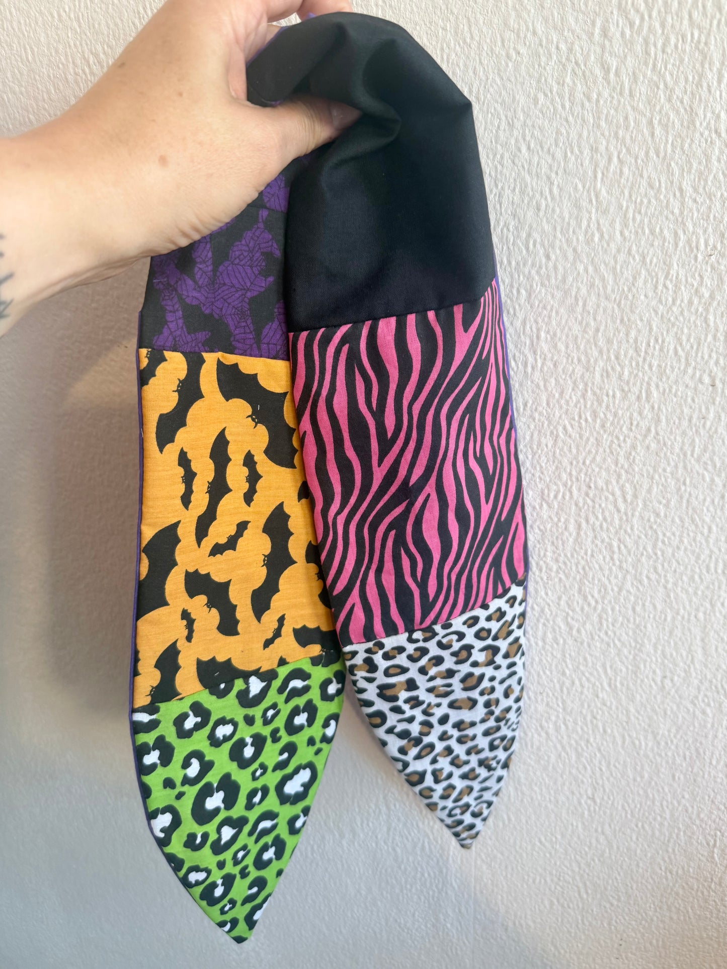 Patchwork Spooky Headscarf (self tie)