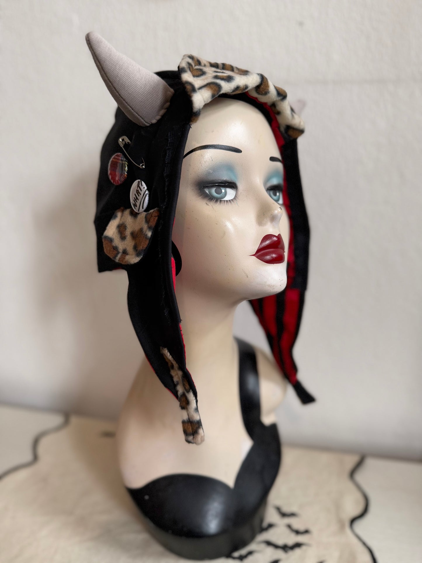 Tank girl style horned aviator hat