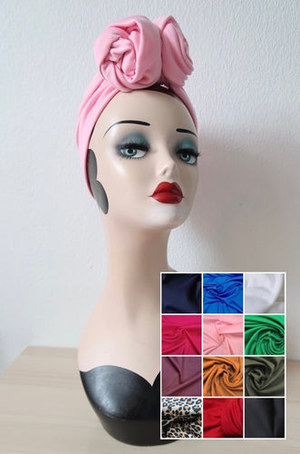 rose headband vintage headscarf