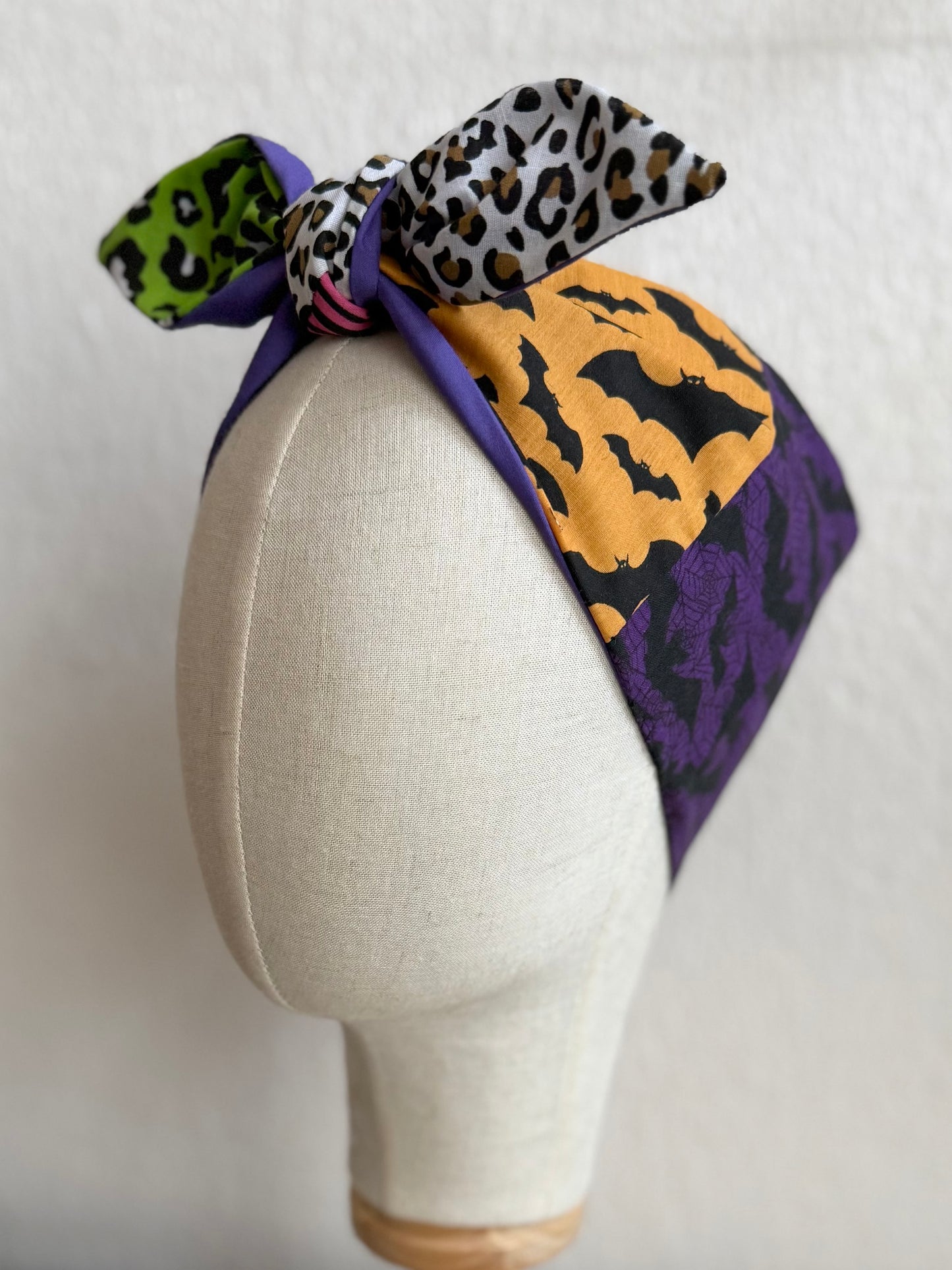 Patchwork Spooky Headscarf (self tie)