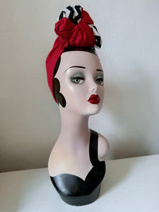 Twin peaks geek black lodge print hair turban accessory 