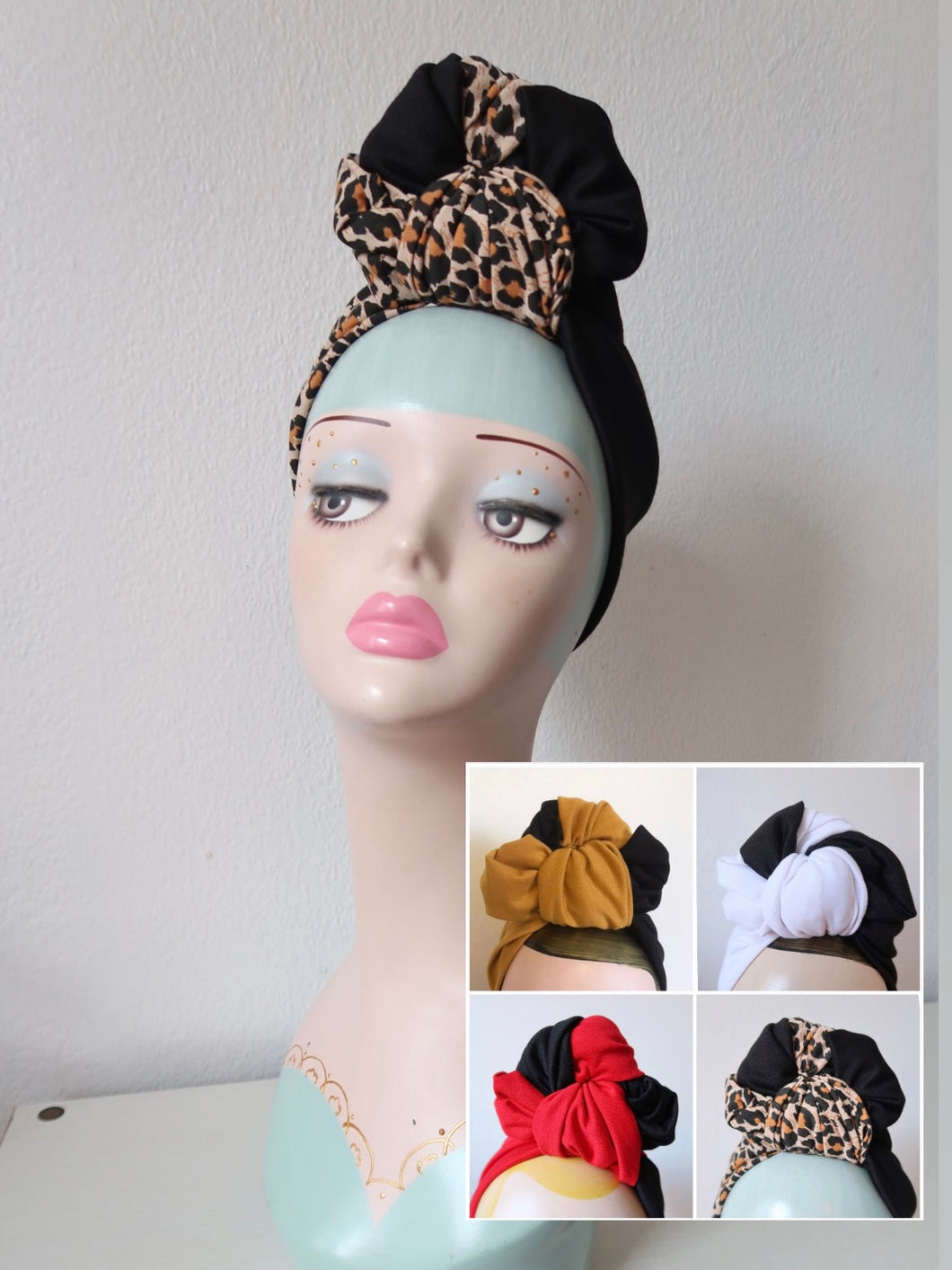 Vintage style 1940s pre-tied headband 