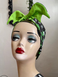 Gothic Halloween alternative fashion bat headscarf 