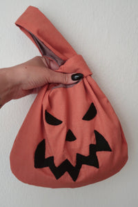 Creepy handmade pumpkin Halloween bag 