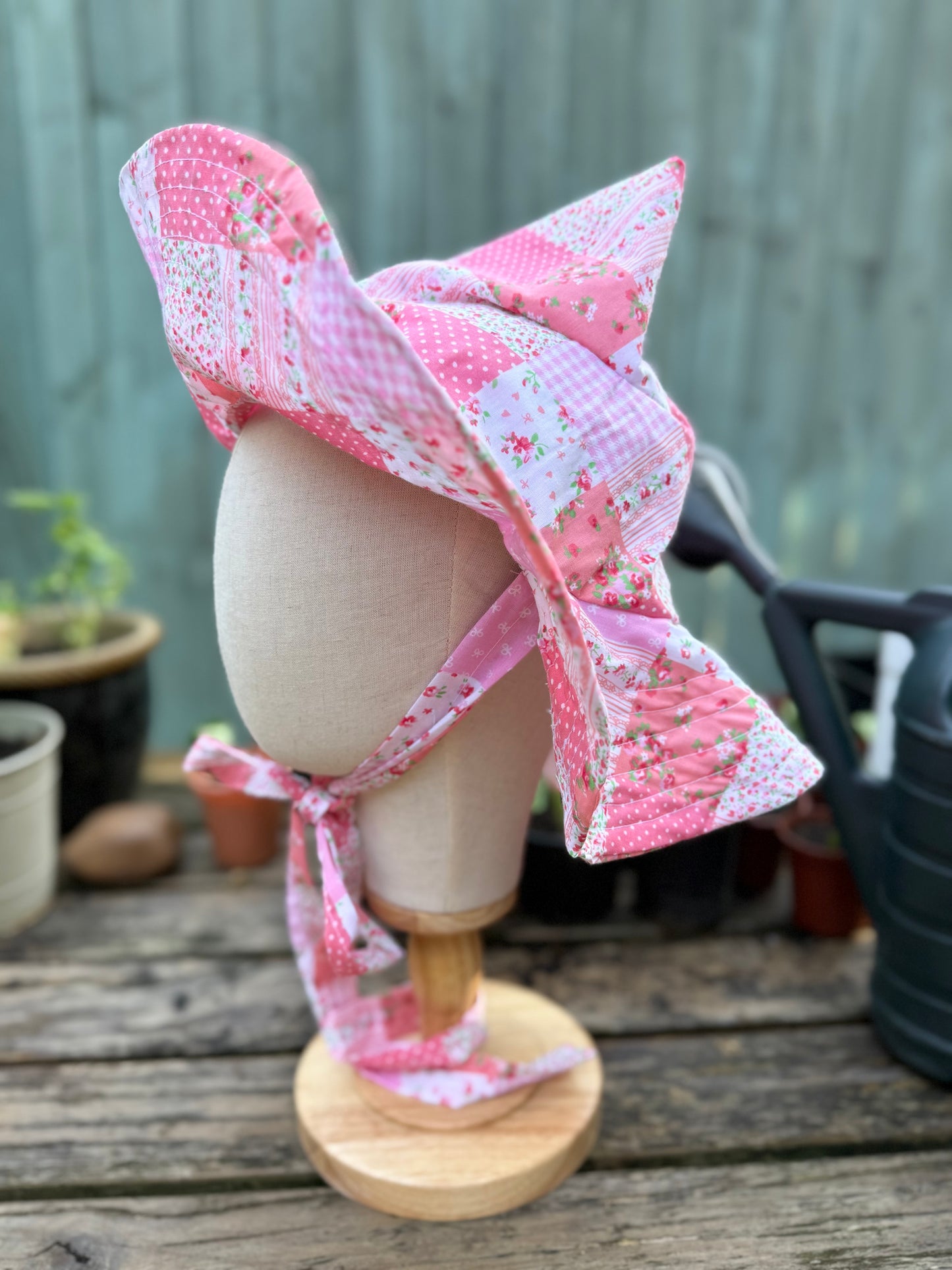 patchwork vintage style garden witch hat practical magic