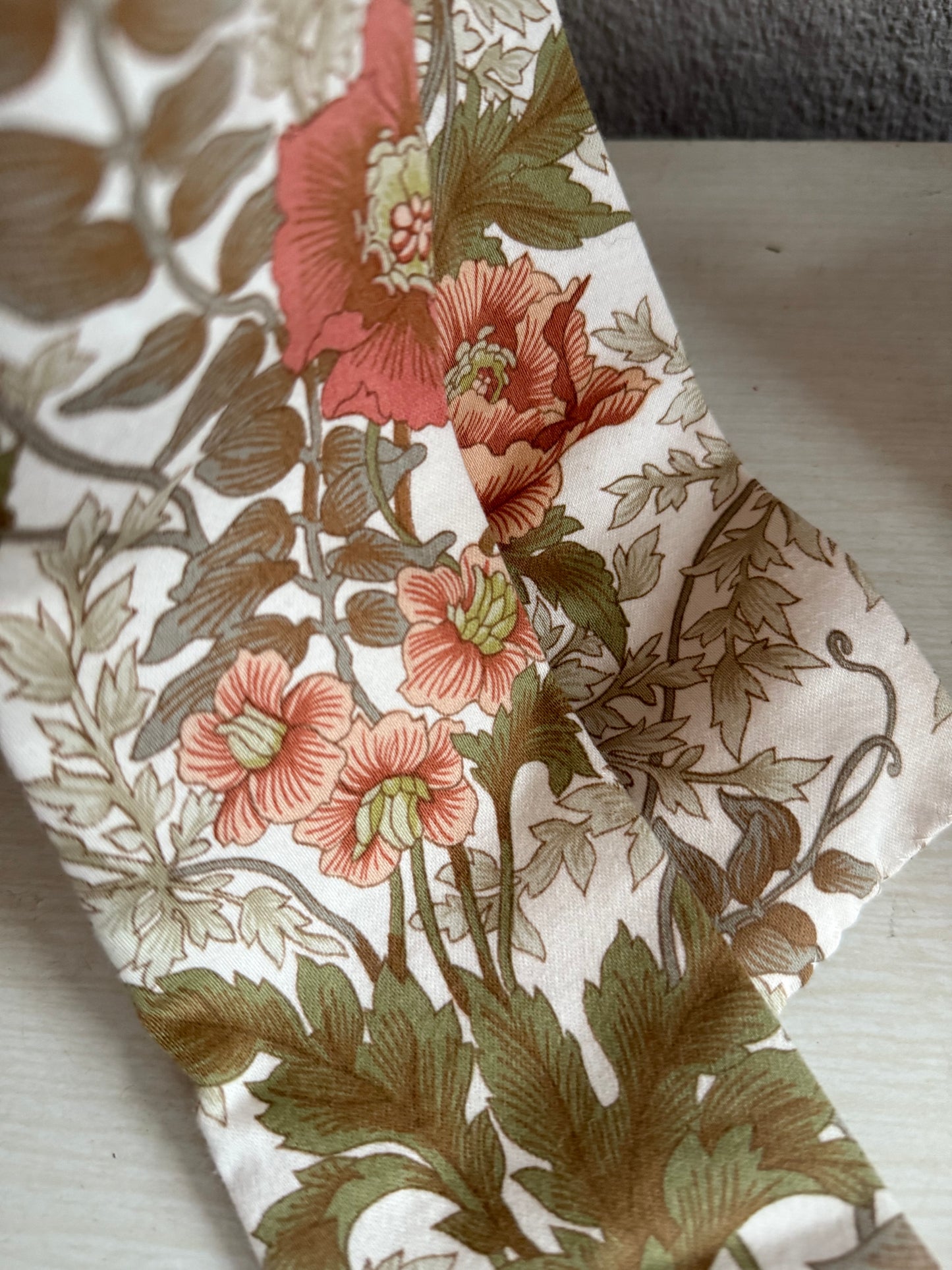 Little Deer Headband (peach & olive green/brown floral)