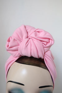 SALE ITEM: SLOUCHY KNOT Light Pink (Full Coverage) Pre-tied 1940s Style Turban