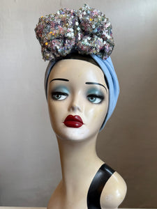 Vintage style sequin turban 