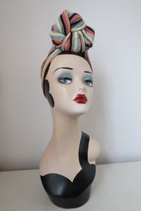 Striped vintage turban