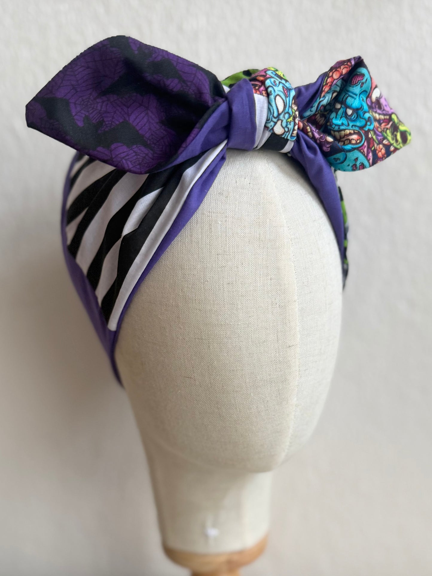 Patchwork Spooky Headscarf (self tie)