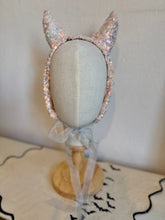 Load image into Gallery viewer, Sparkly Devil Headpiece (pink/orange)
